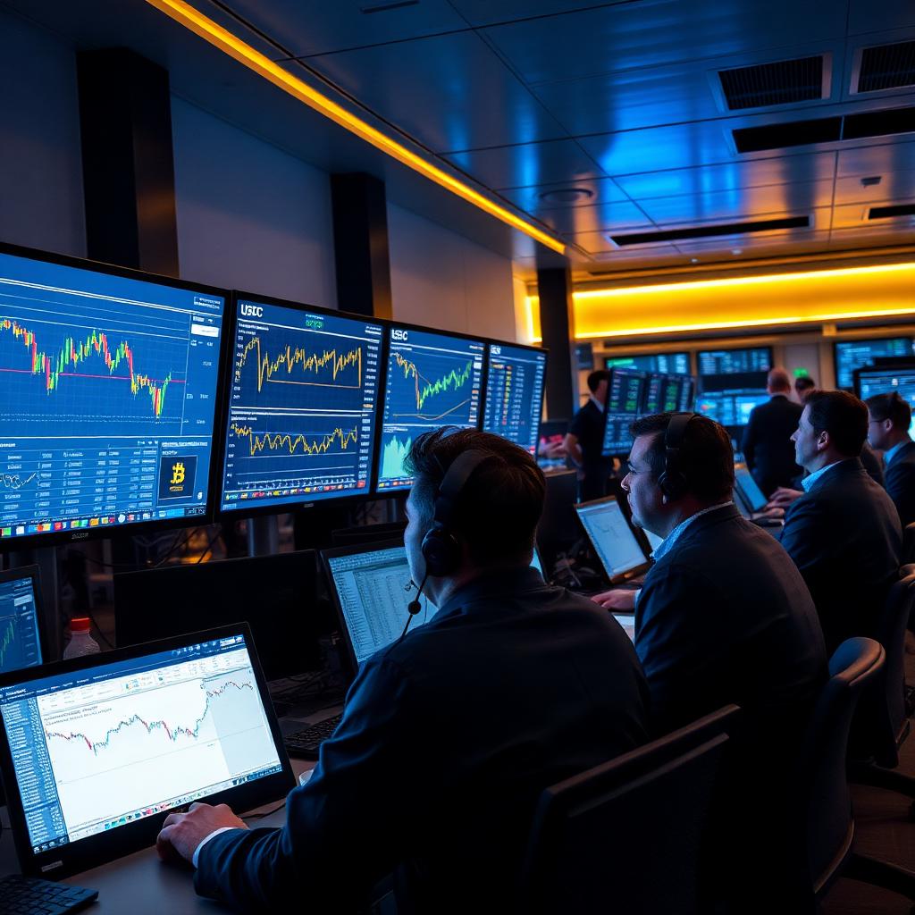 Team di trader professionisti al lavoro